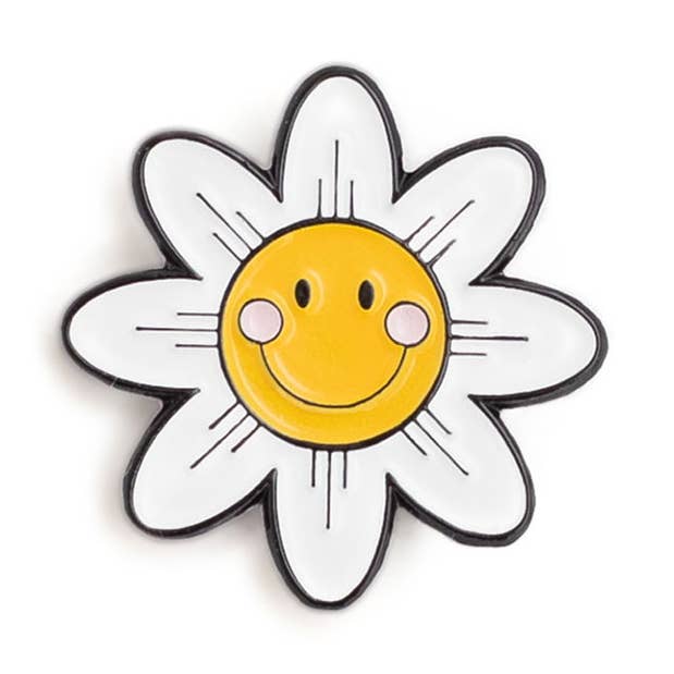 Happy Face Daisy Pin voor wholesale door Justine Ma Design