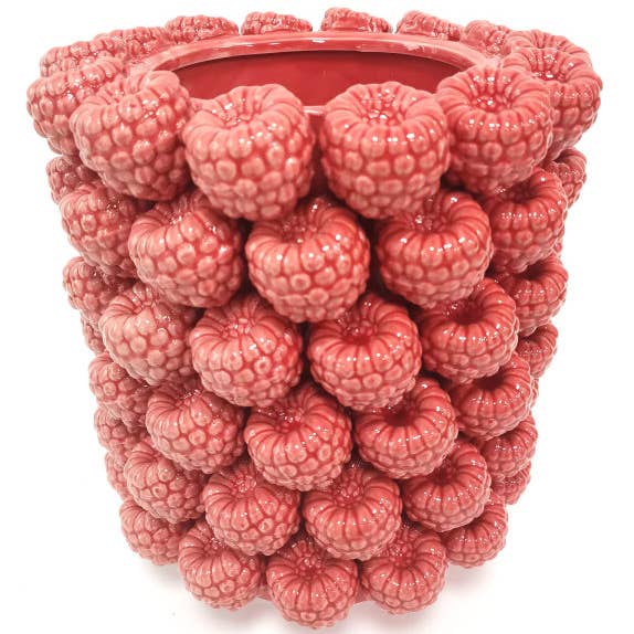 McGowan & Rutherford Ltd – wholesale Vase – Ceramic Large Multi Raspberry Vase