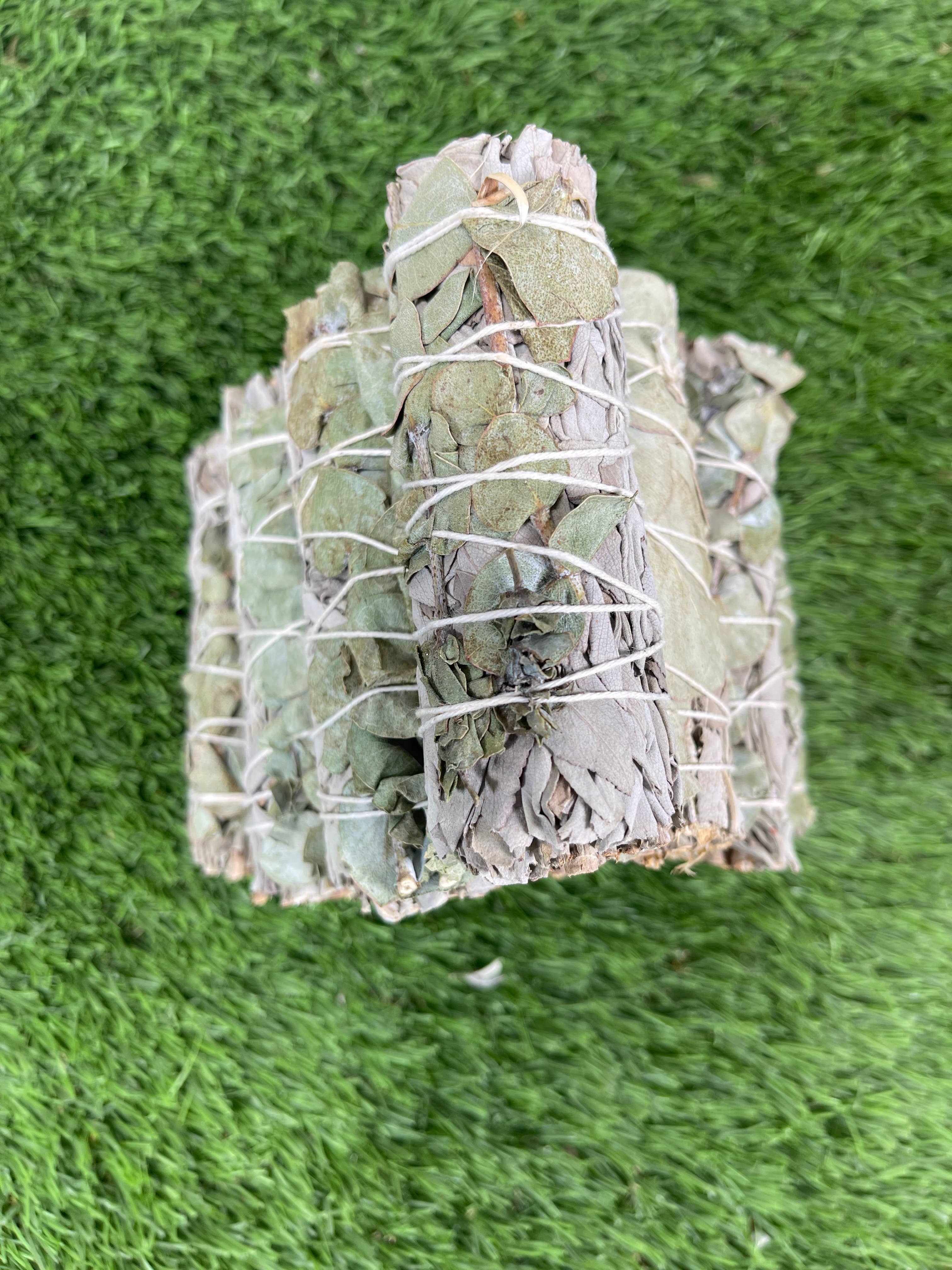 CaNatureLover - Wholesale Sage Bundle - White Sage with Eucalyptus, Hand Wrapped Thick bundles.2