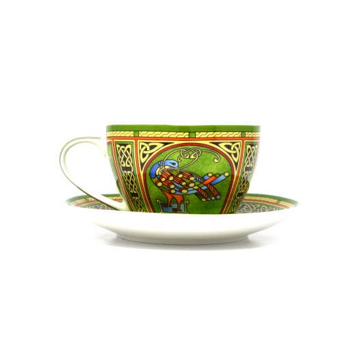 Dublin Gift Company - Wholesale Coffee/Tea Cup - Royal Celtic Peacock Cup & Saucer2