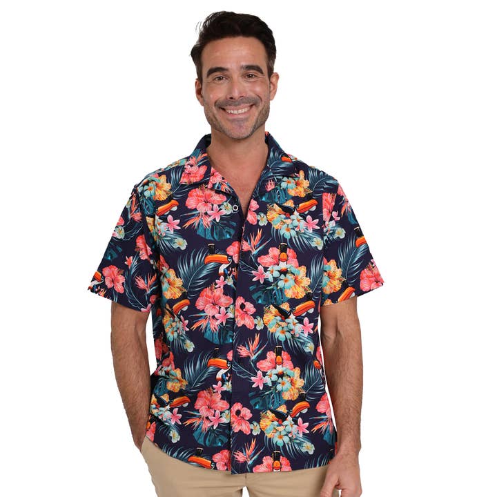 James Trading Group INC - Wholesale Button Down Shirt - Men's - Guinness Toucan Hawaiian Shirt