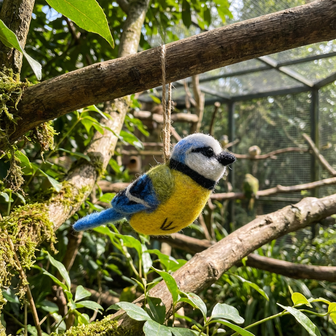 Felt So Good – wholesale Ornament – Bella the Blue Tit Biodegradable Easter Hanging Decoration5