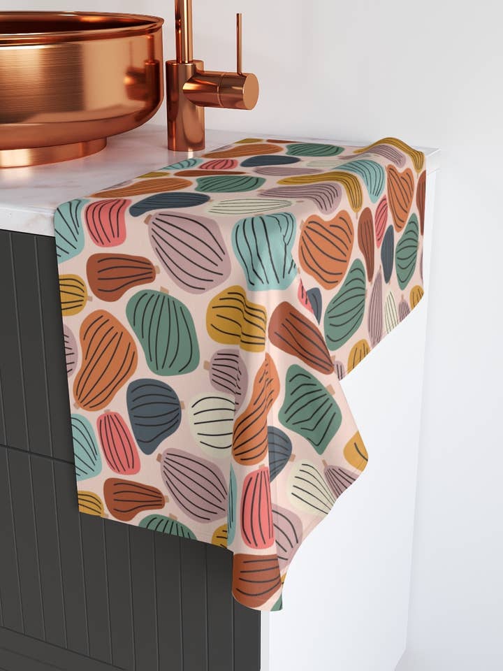 Pumpkin Hand Towel for wholesale by Jelly Melly