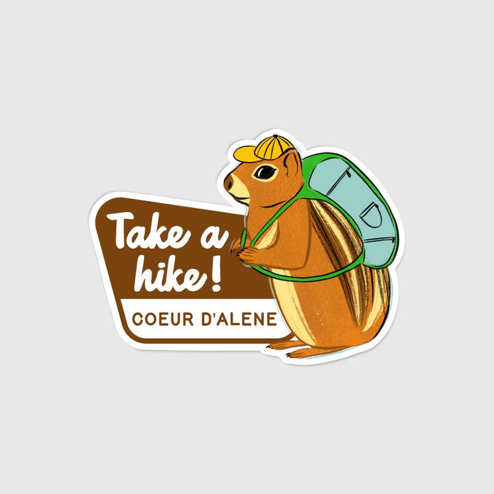 Natalie V. Mason - Wholesale Sticker - Sticker - Chipmunk ("Take a Hike!" w/ customizable town)7