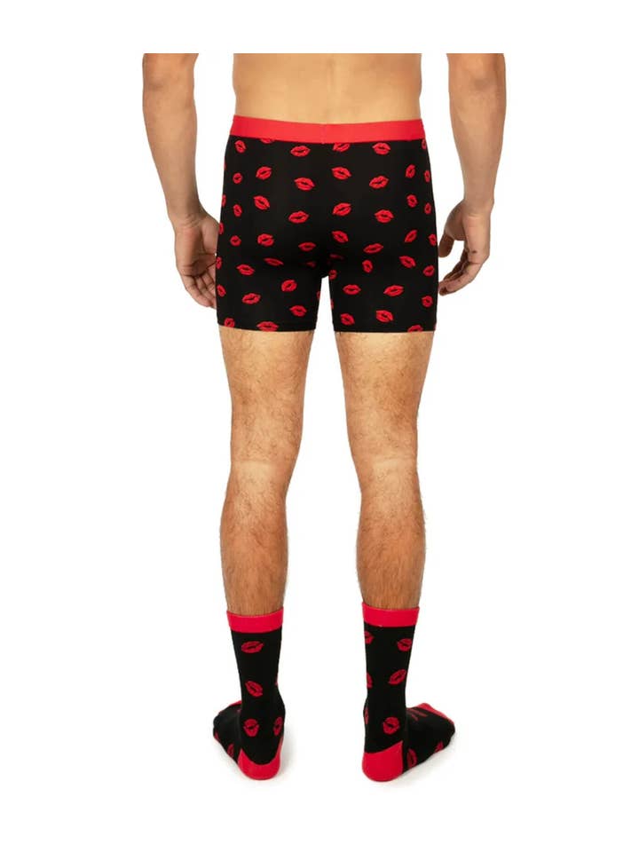 Tipsy Elves - Wholesale Underwear - Men's - Men's Kiss Attack Boxers & Socks Valentine's Day Gift Set
