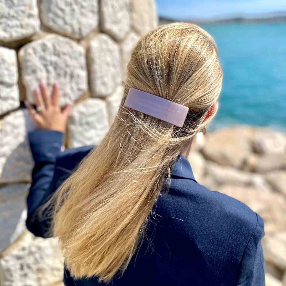 Pique et Pince – Großhandel Haarspange – Damen – Hortance Opales Haarspange - Handgefertigt in Frankreich5