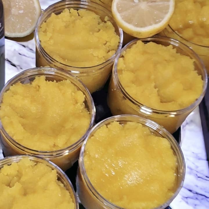 Tumeric body scrub for wholesale by Flourishing Health And Beauty