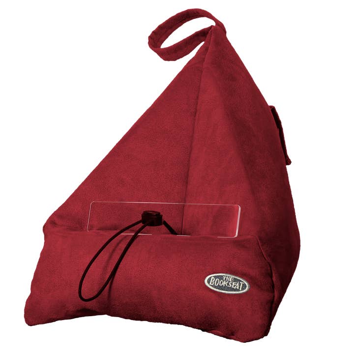 The Book Seat - Book Pillow - Cinnabar/Red for wholesale by The Book Seat