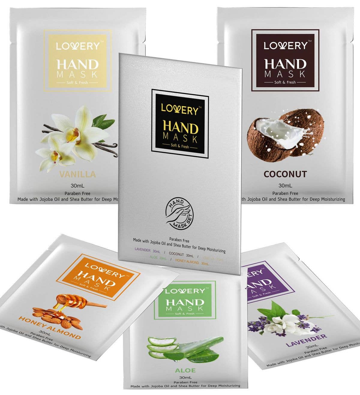 Lovery - Wholesale Hand Cream/Lotion - Deep Conditioning Hand Mask - 5 Pack Natural Hand Lotion2
