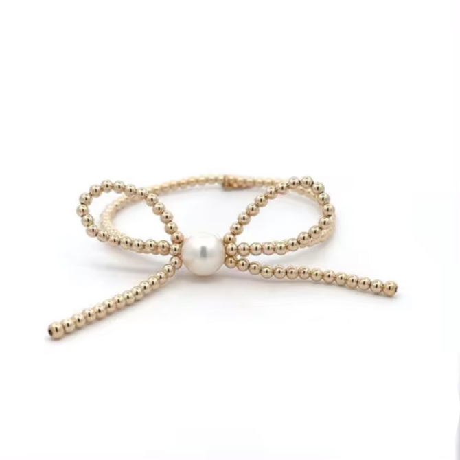 Deep South Originals Inc. - Wholesale Beaded Bracelet - Farah Gold Beaded Stretch Bracelet ~ Deep South Originals (2 sizes & 2 variants)0