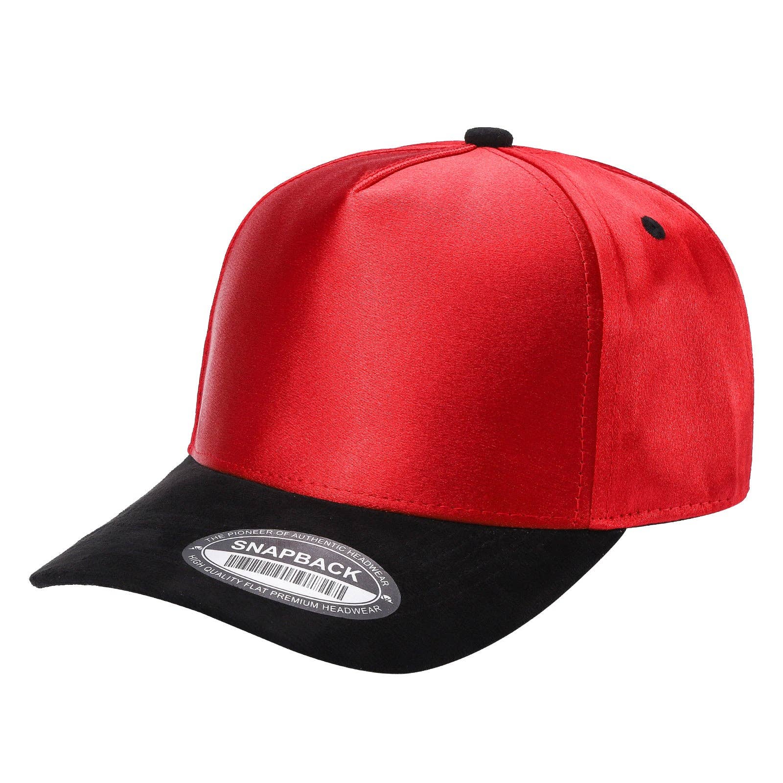 Burzip collection – Großhandel Basecap – Unisex – TC2>TCSTS Satin-Krone, Wildleder-Schirm Blanko 5-Panel Baseballkappe12