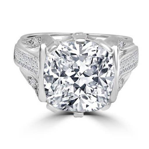 5CT Cushion Solitaire Diamond Veneer Cubic Zirconia Ring. 63 for wholesale by Diamond Veneer Travel Jewelry