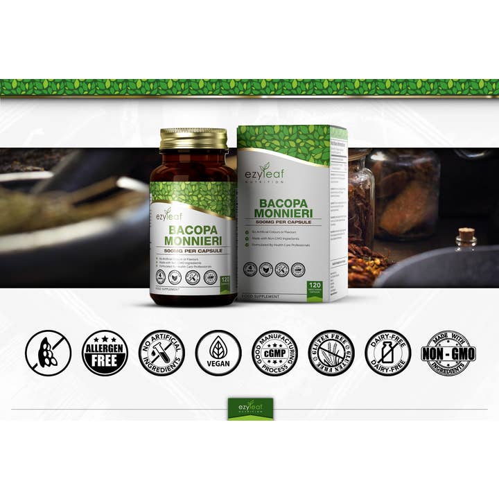 Focus Supplements – wholesale Oral supplement/vitamin – Bacopa Monnieri (500mg) 120 Capsules10