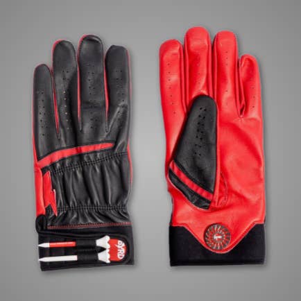 THE BYRD GOLF GLOVE - Black/Red for wholesale by The Byrd Golf