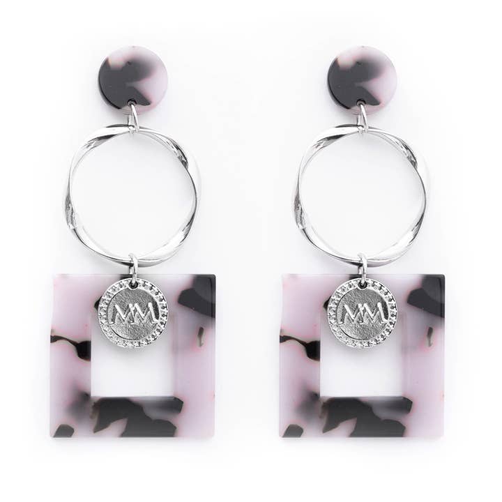 Leopard earring silver coated for wholesale by Melli Mello