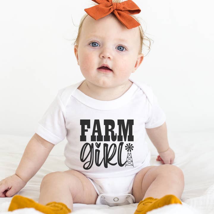 Farm Girl Baby Bodysuit for wholesale by SweetBee