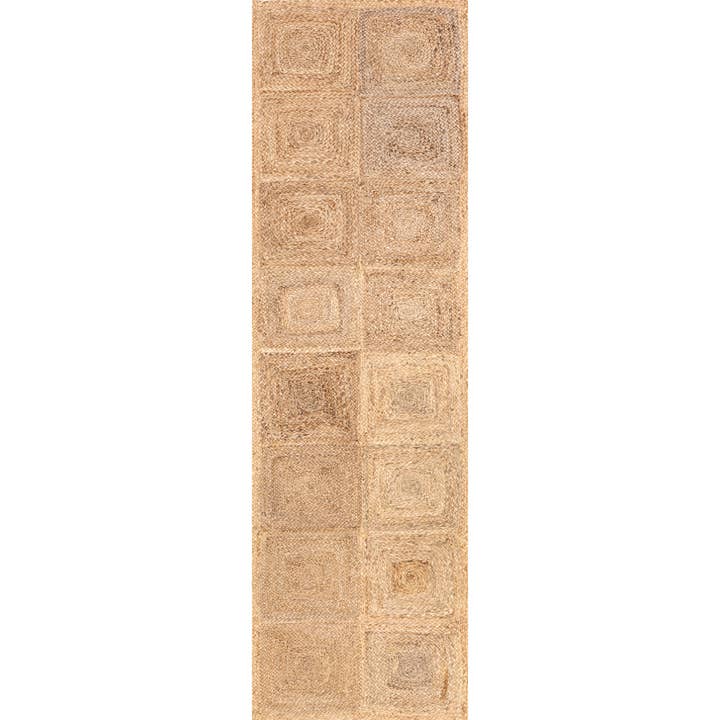 Natural Juniper Tiled Jute Area Rug for wholesale on Faire2