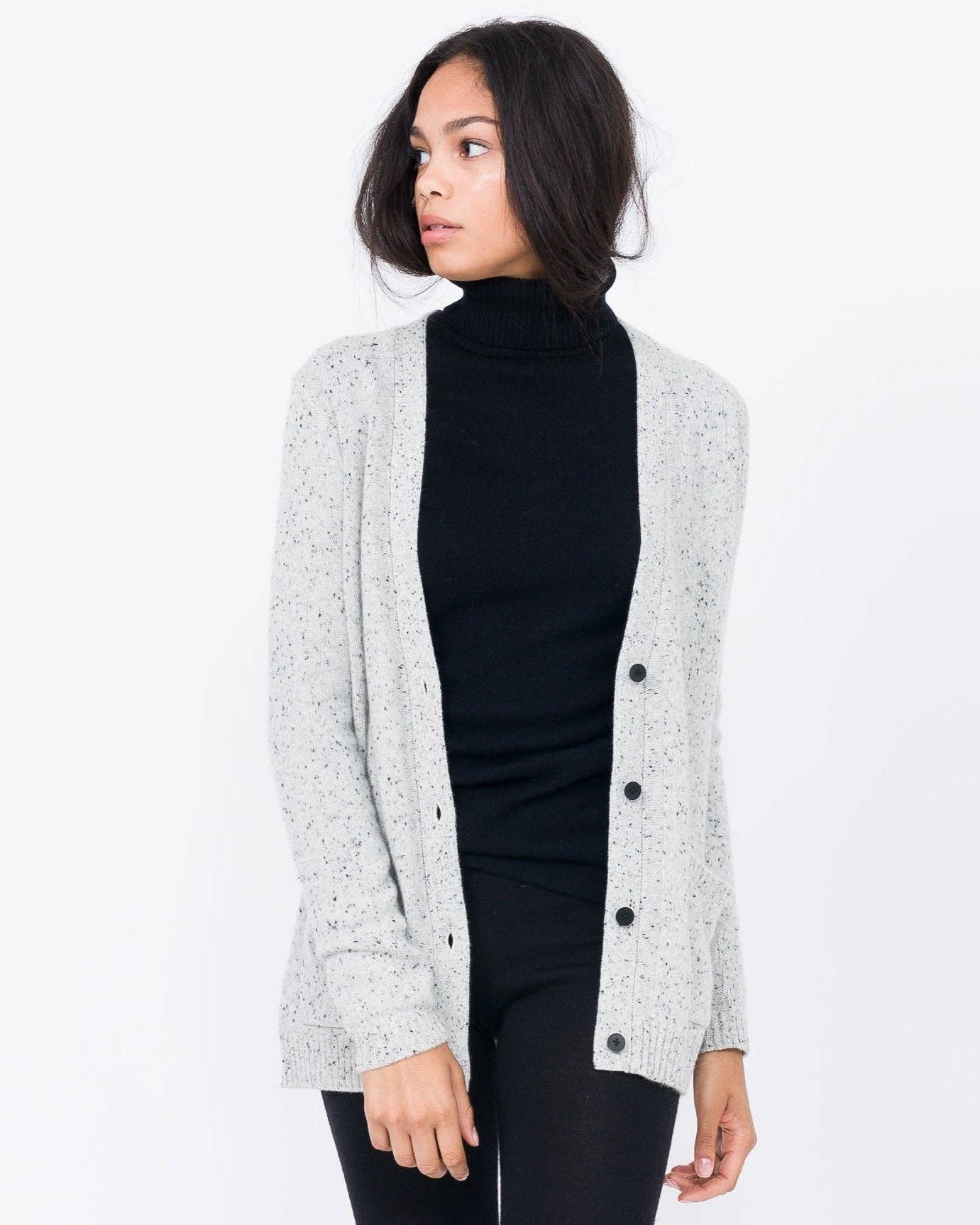 QUINN - Wholesale Cardigan - Women's - Cashmere Boyfriend Cardigan22