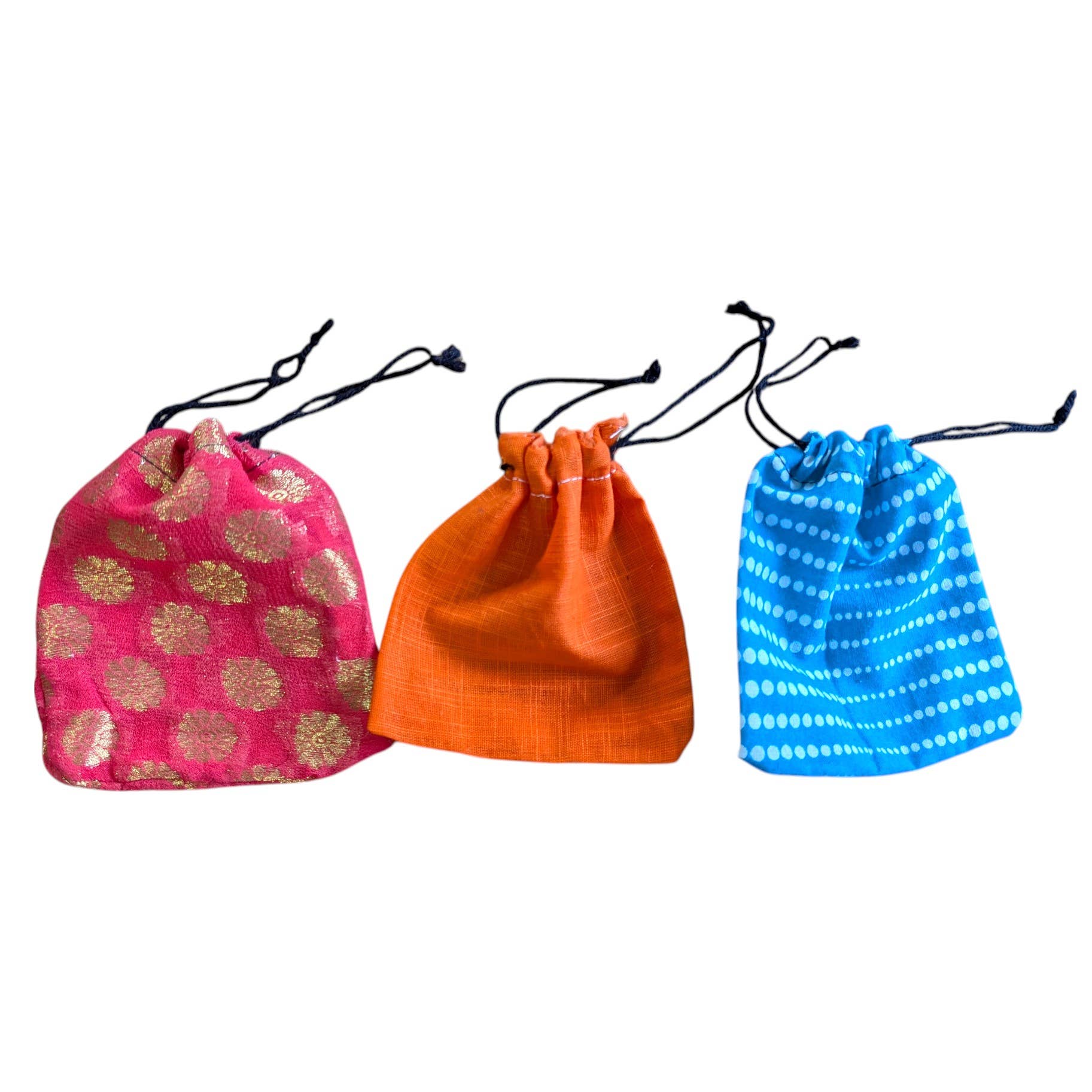 Saraswati Imports - Wholesale Gift Bag - SALE Extra Small Handmade Silk Gift Bags Assorted2