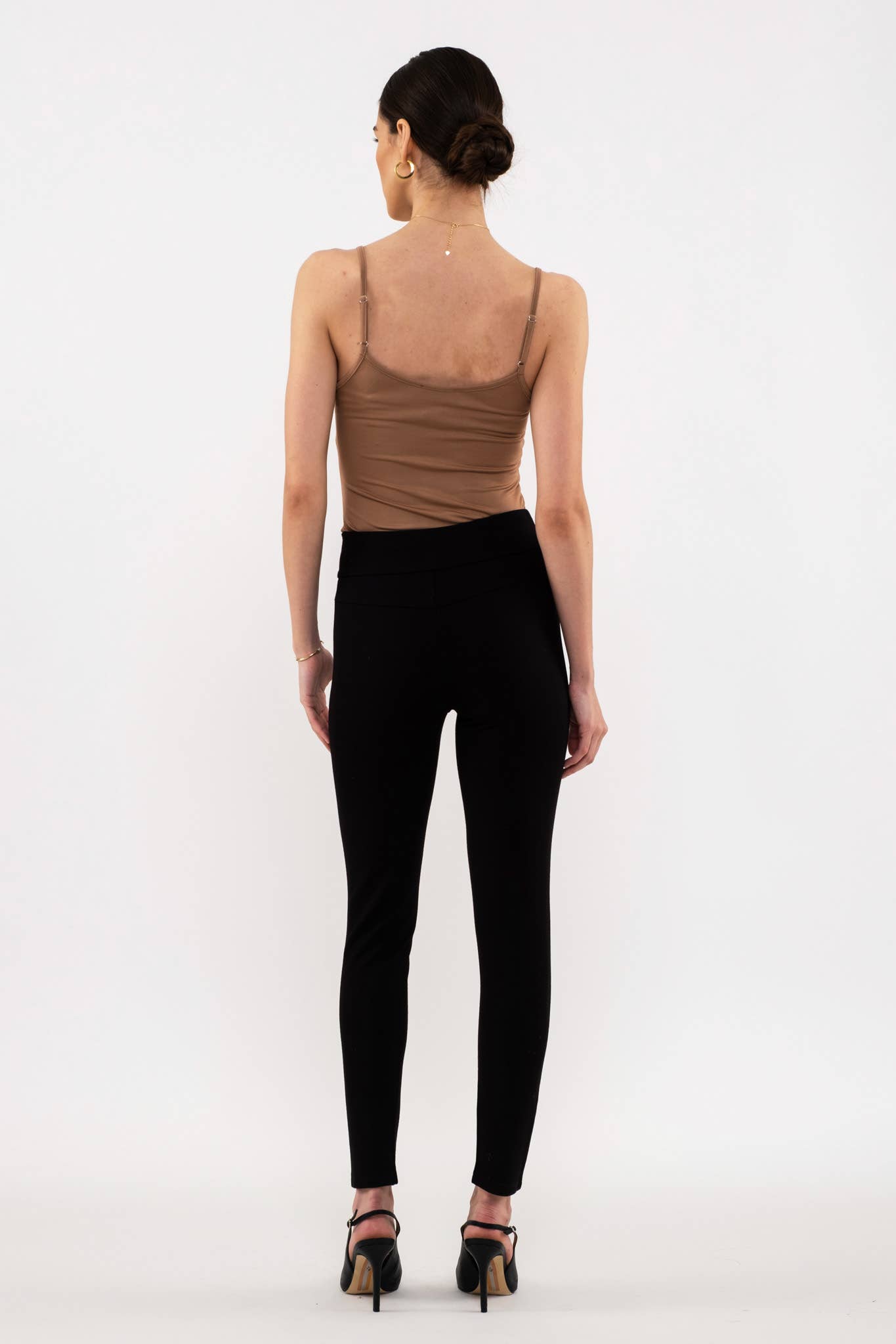 BLACK BUTTON DETAIL JEGGINGS for wholesale on Faire4