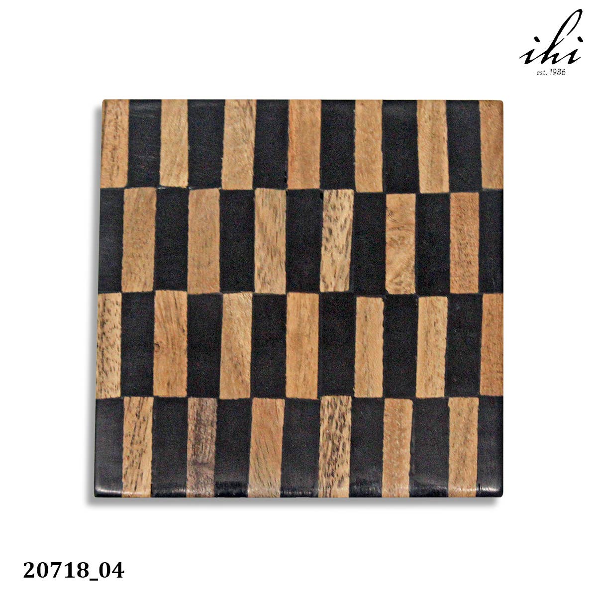 India Handicrafts Inc - Venta al por mayor Posavasos - Posavasos Black & Wood4