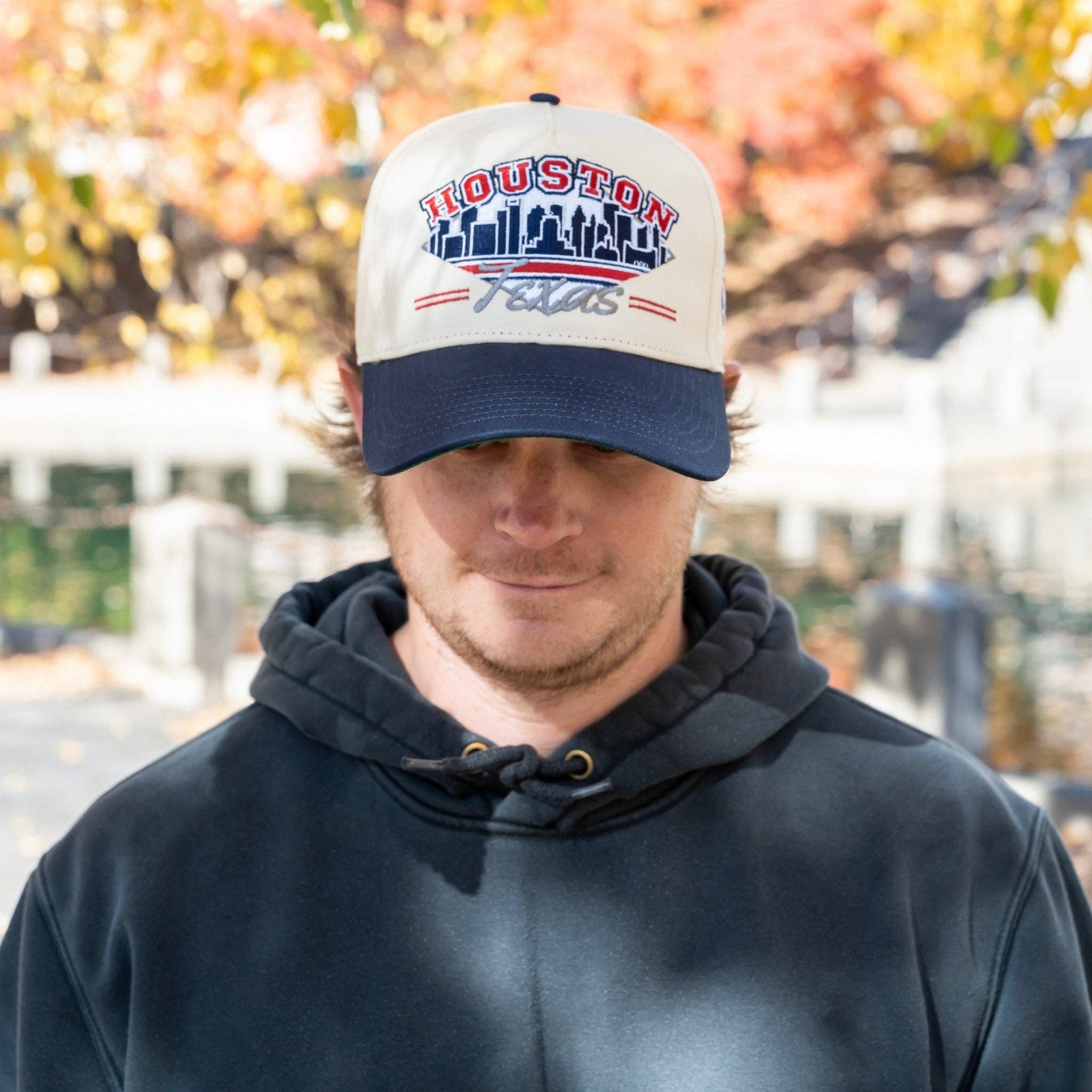 Shells Vintage Hat Co. - Wholesale Baseball Cap - Unisex - Houston Snapback - The Texan (Cream/Navy)1