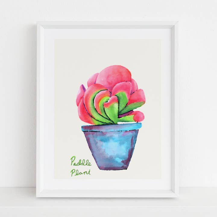 Paddle Plant Print for wholesale by Crawford Sisters Card Co., LLC