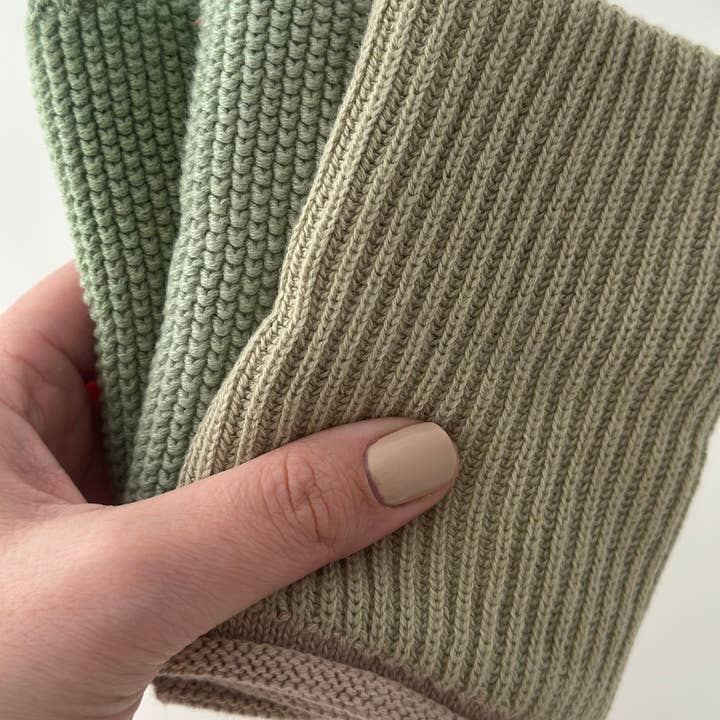 Aspegren Denmark - Vente Torchon - Torchon - 100% Coton Bio - Tricoté - Vague - Aloe