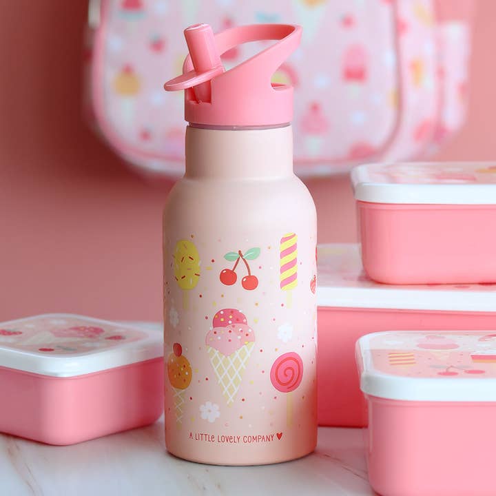 A Little Lovely Company - Wholesale Water Bottle - Kids stainless steel drink/ water bottle: Ice-cream5