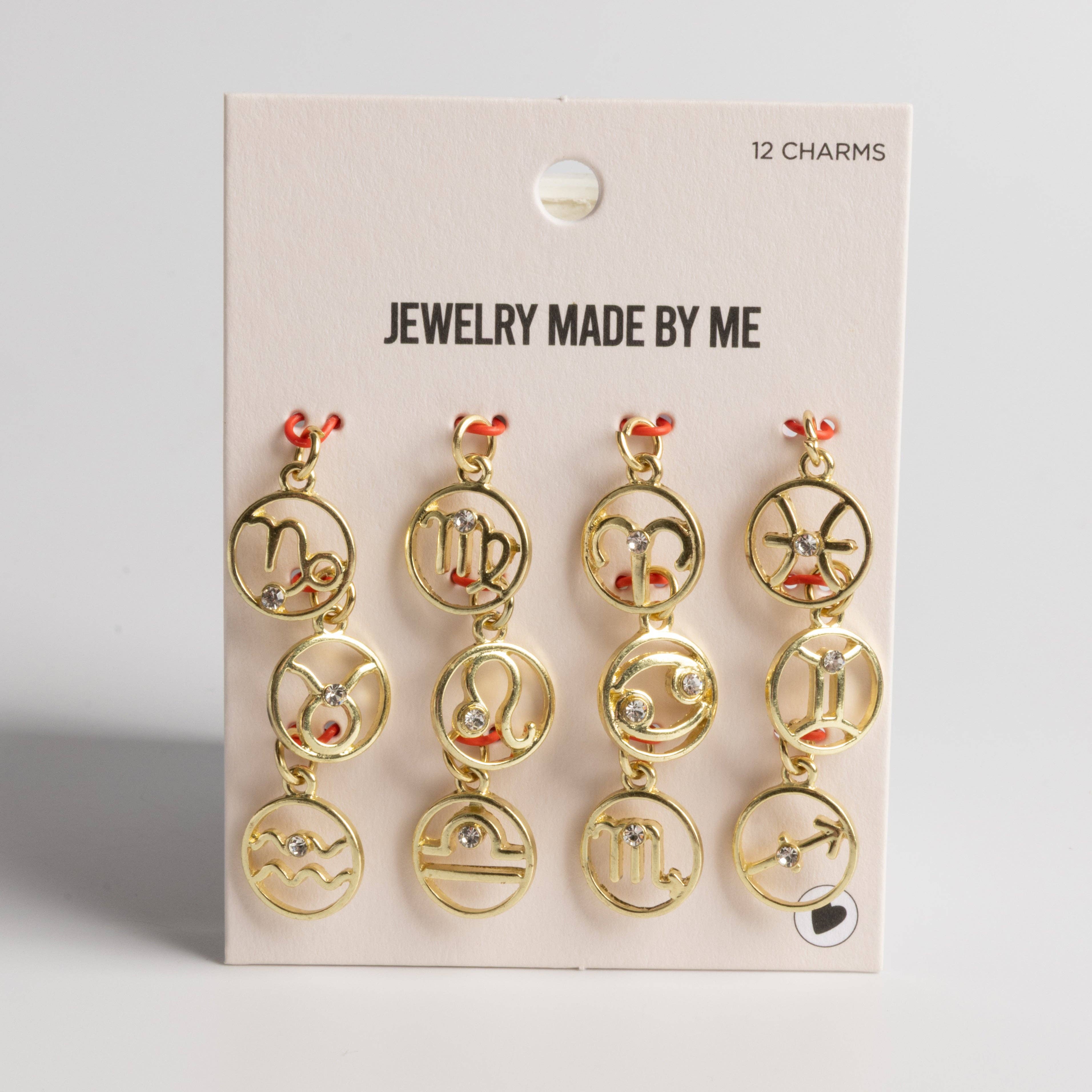 Jewelry Made by Me - Wholesale Individual Charm/Pendant - Gold Zodiac Symbols Charms Astrological Sign Pendants Set of 12 Astrology Charms1