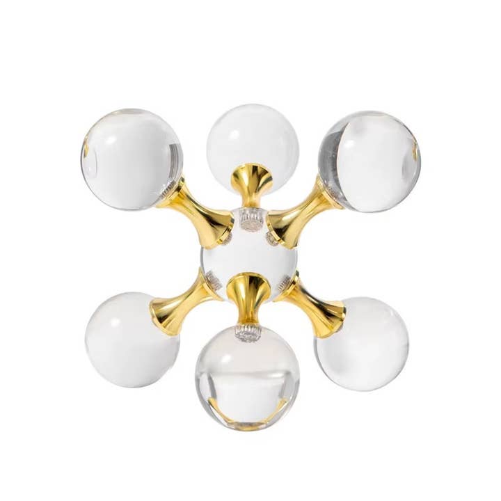 VIGOR - Wholesale Decorative Tabletop Object - Golden Crystal Ball Home Decor for Modern Western House16