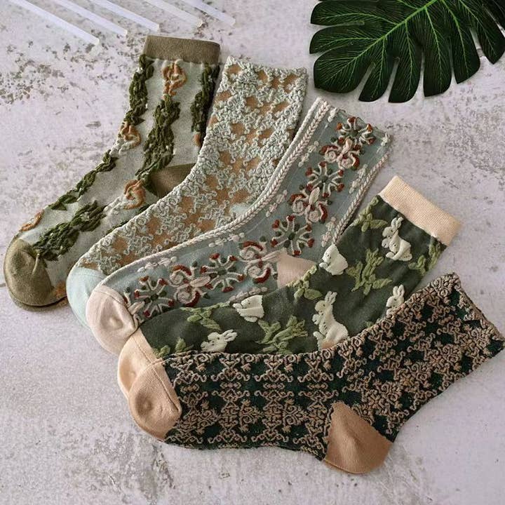 Cute Floral Women's Socks for wholesale by MKS America