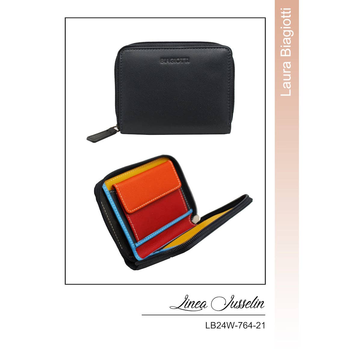Suie Valentini srl - Wholesale Wallet - Women's - Genuine leather wallet, for women, Laura Biagiotti, art. LB24764-211