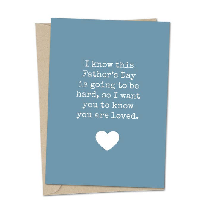 Father's Day card for recently bereaved for wholesale by Duckduckle Design
