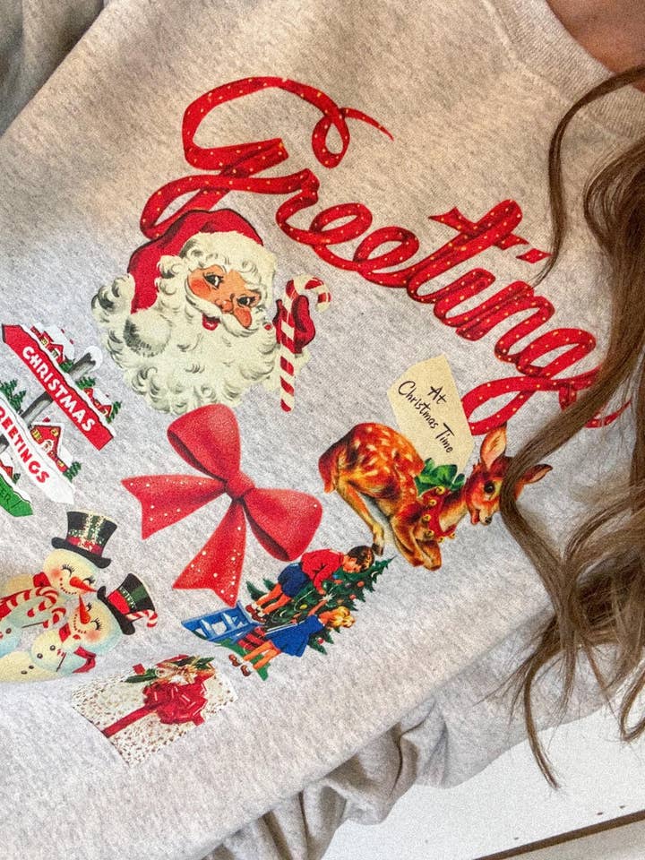 Retro Christmas Sweatshirt, Vintage Christmas Shirt, Santa Claus Shirt, Christmas Snowman Shirt, Christmas Tree Shirt, Merry Christmas Shirt for wholesale by Little Mama Made It