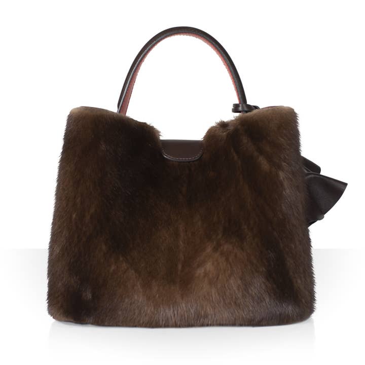 Maffei Bags - Wholesale Top Handle Bag - Women's - Sofia Visone Medium – Dark brown