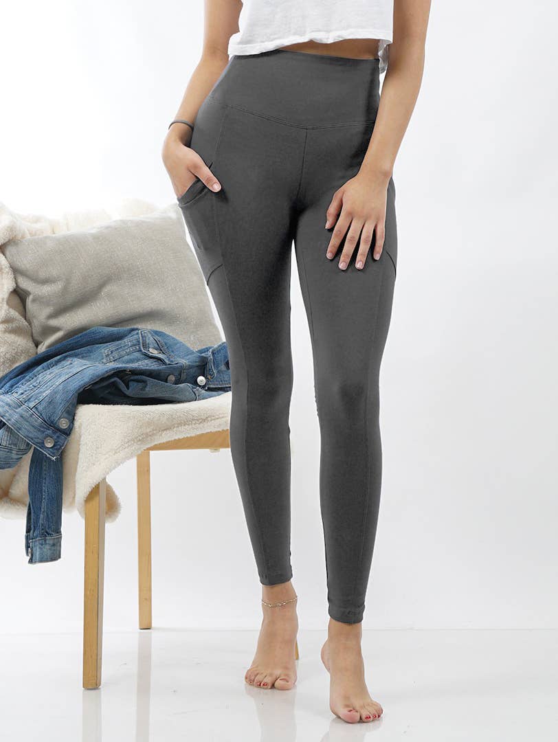 42POPS – Leggings de desporto/casuais - Mulher por atacado – Leggings de Cintura Larga em Microfibra12