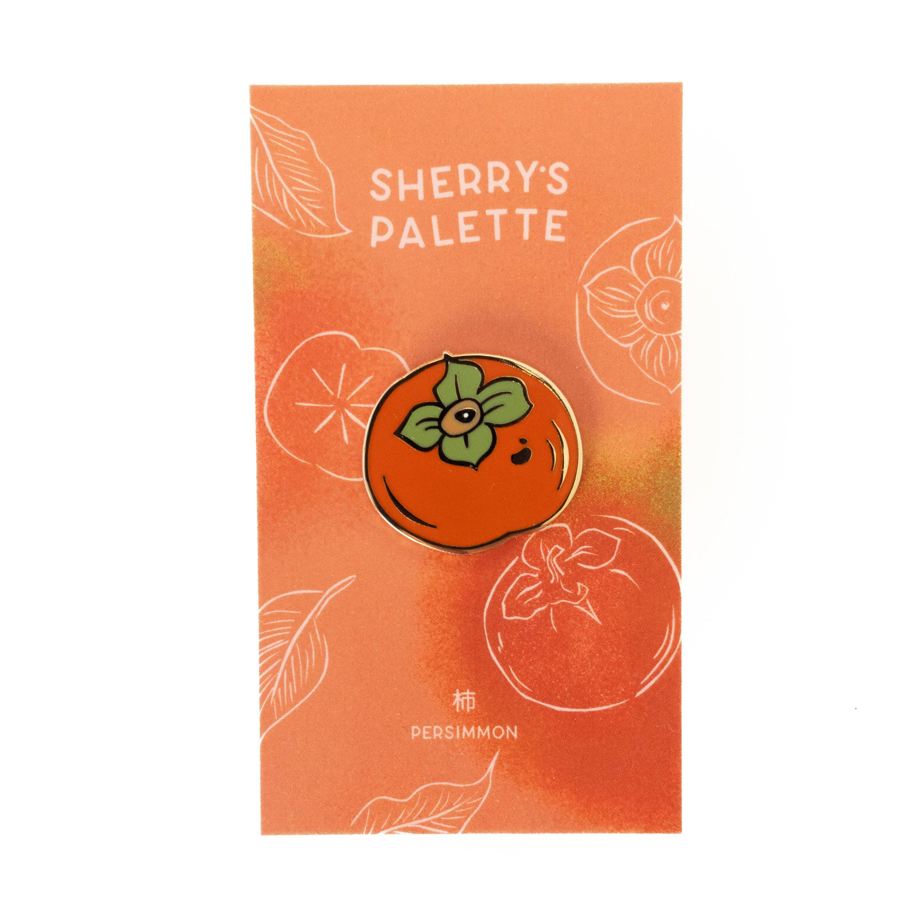 Sherry's Palette - Wholesale Lapel Pin/Button - Persimmon Enamel Pin1