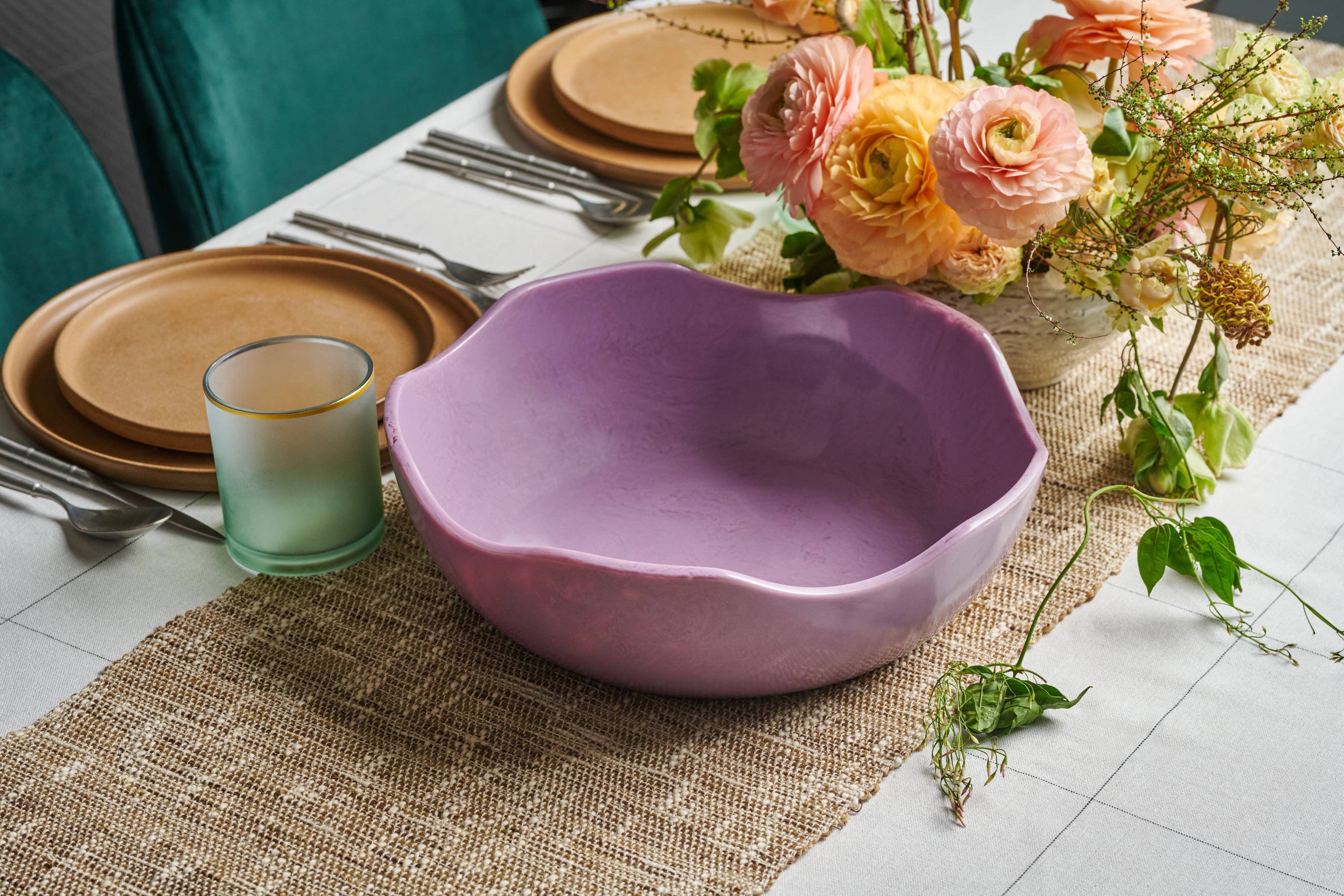 Lainy Home - Wholesale Decorative Plate/Dish/Bowl - Wavy Resin Bowl 13" X 4"4