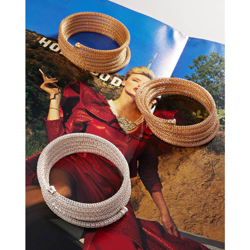 Sensibling Corp. - Wholesale Bangle Bracelet - Metal Coil Bracelet0