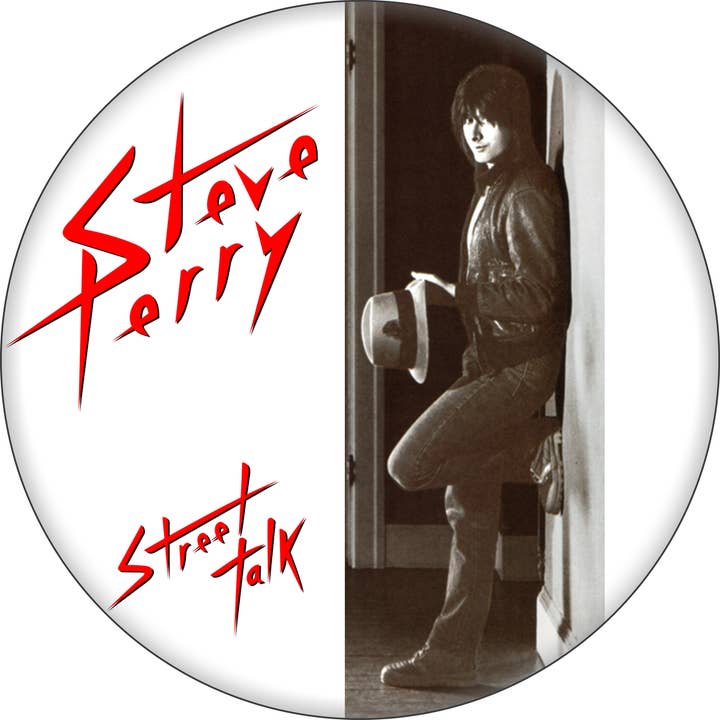 Botão pin-on - 1,25 polegadas - Perry, Steve - “Street Talk” por atacado de Square Deal Recordings & Supplies