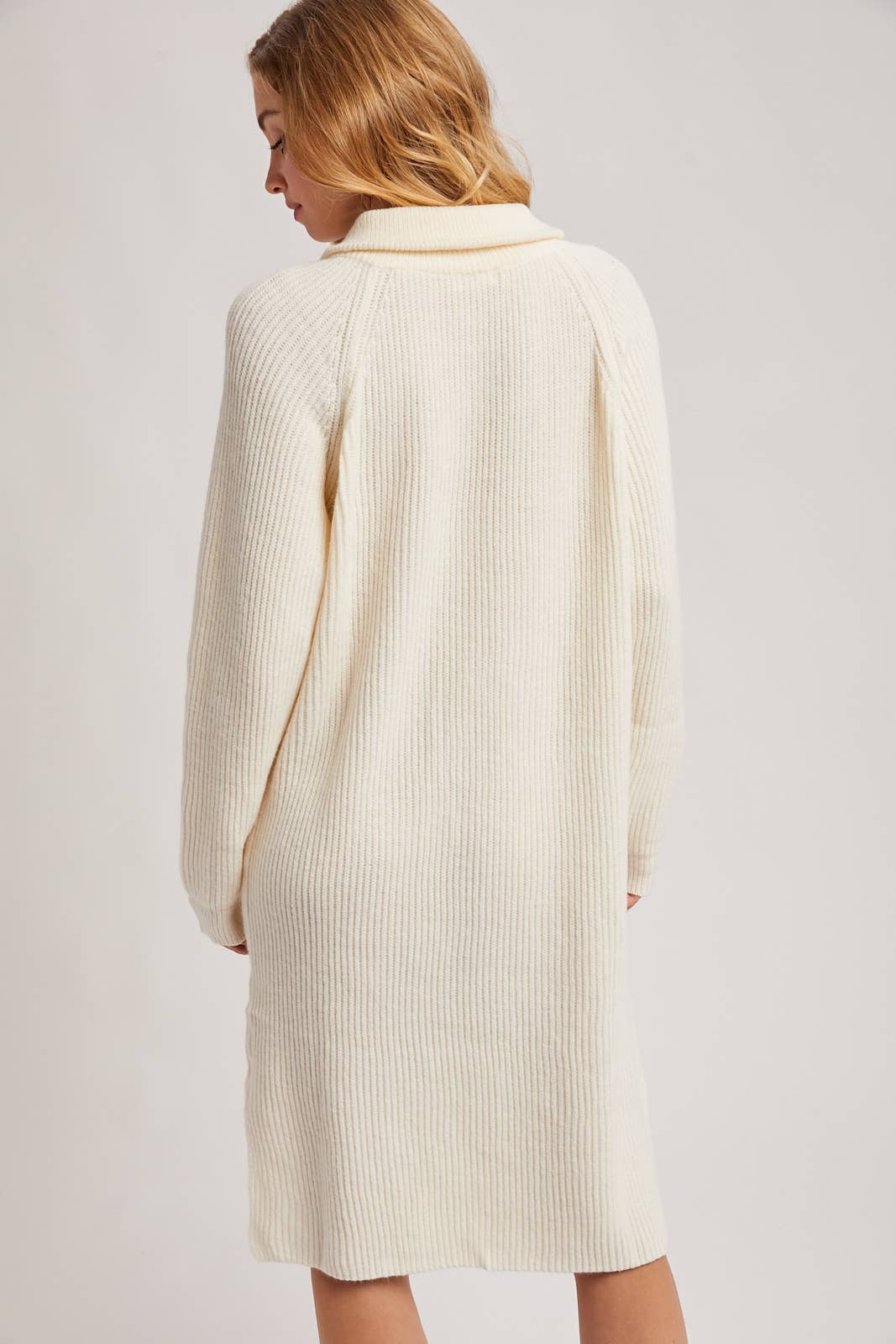 Bluivy - Wholesale Dress - Women's - QUARTER ZIP SWEATER DRESS22