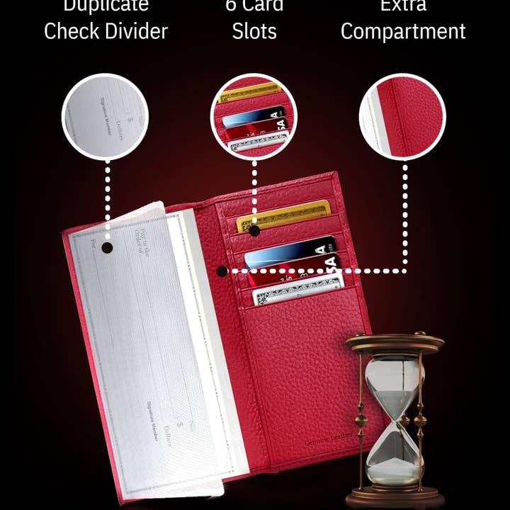 Access Denied Accessories - Wholesale Wallet - Unisex - Genuine Leather Checkbook Cover For Women &Men RFID Blocking4