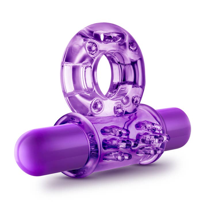 Blush - Wholesale Sex Toy - Play With Me - Couples Play - Vibrating Cock Ring - Purple6