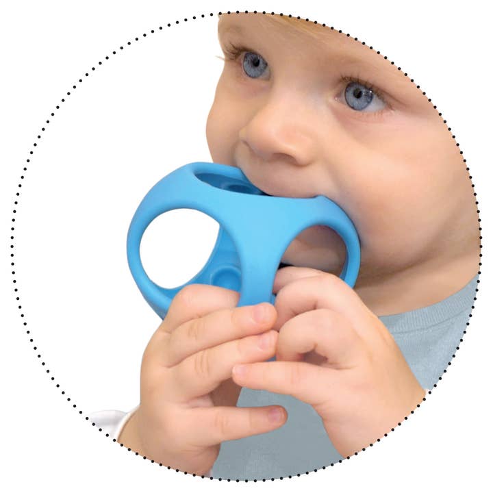Fat Brain Toy Co. - Wholesale Sensory Ball - Baby - Oibo Sensory Toy by MOLUK - Blue