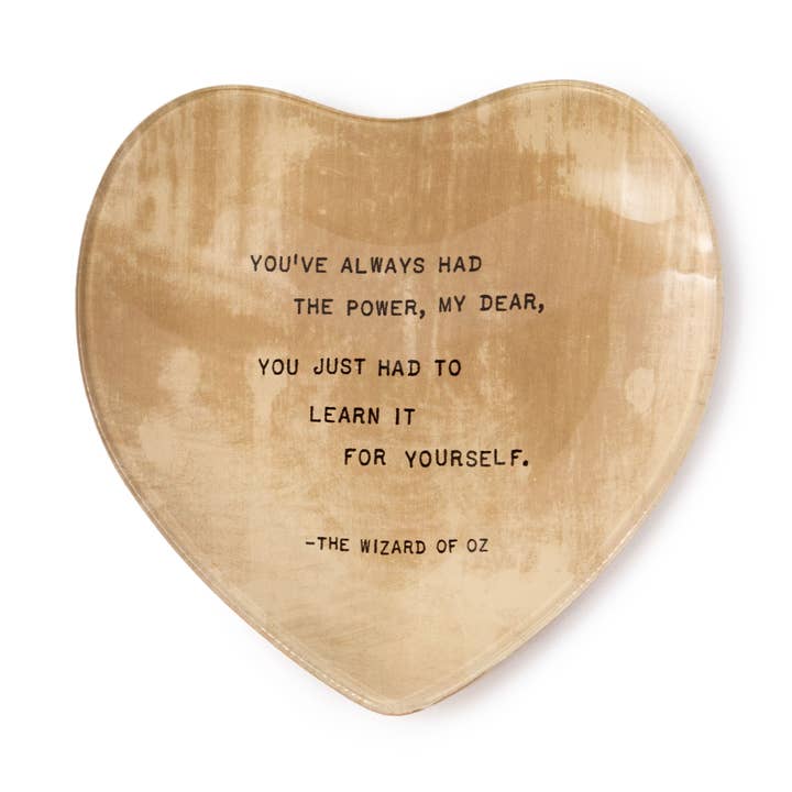 You've Always Had The Power Small Heart Decoupage Plate for wholesale by Sugarboo & Co