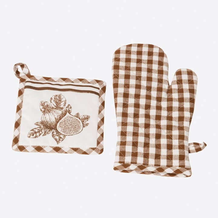 Set guanto e presina - Teodora per la vendita all'ingrosso da parte di La Mallorquina