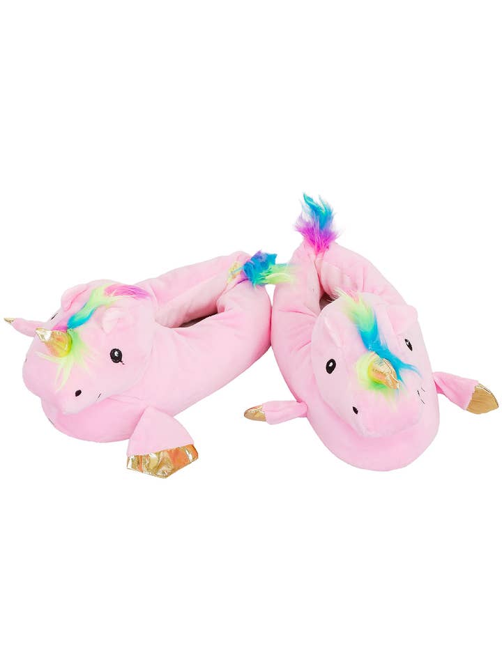 Cap Zone - Wholesale Slippers - Women's - Unicorn Plush Indoor Lounge Sock Slippers18