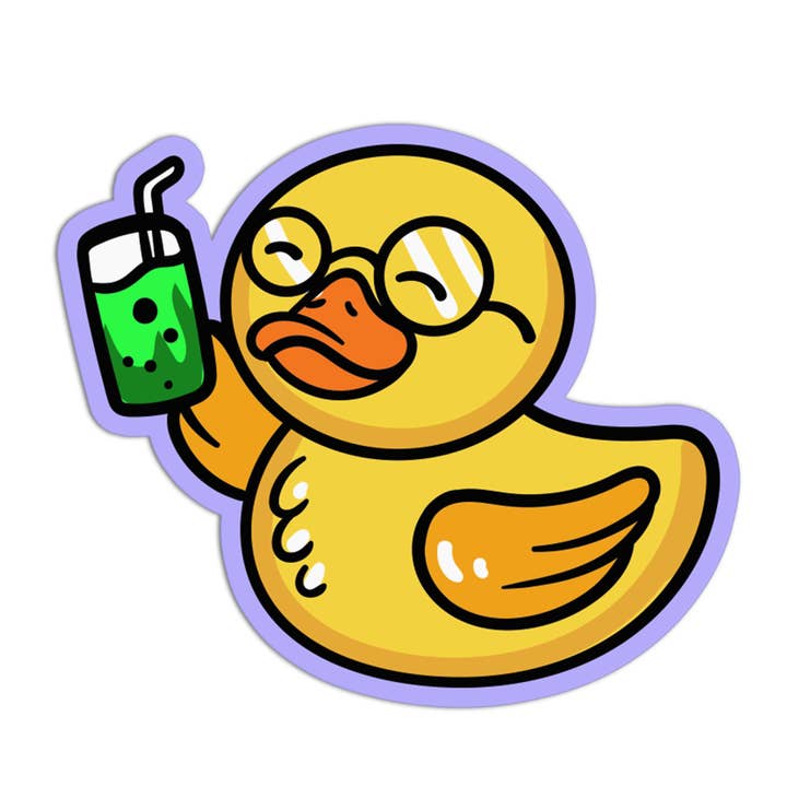 Sommerstimmung Gummiente Strukturierter Aufkleber für den Großhandel von Girls Printing House