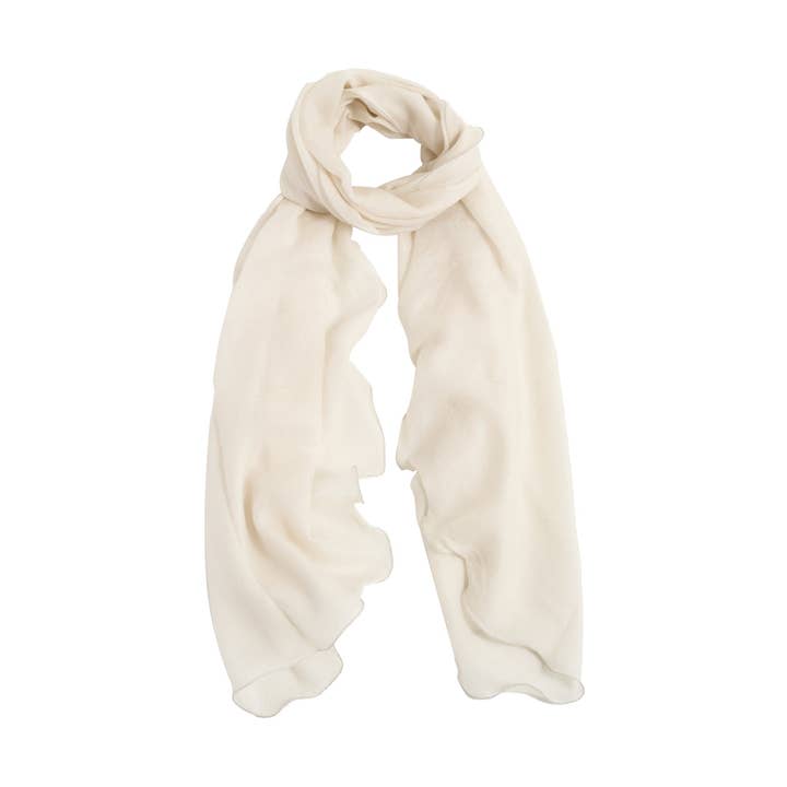 Chal de Cachemira Onda Plateada - Beige para venta al por mayor de Lost Pattern NYC